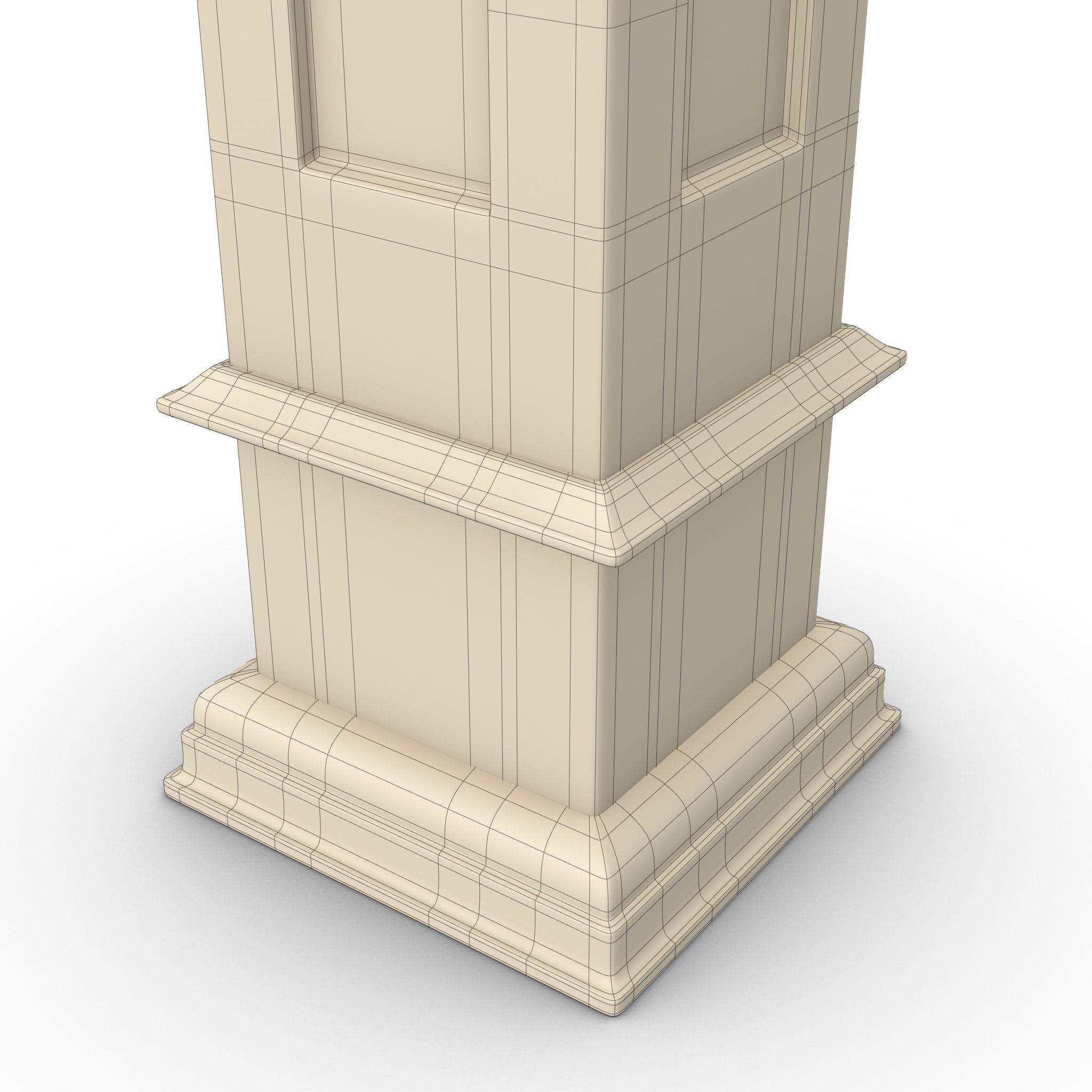 Furniture pillar 3D model_5
