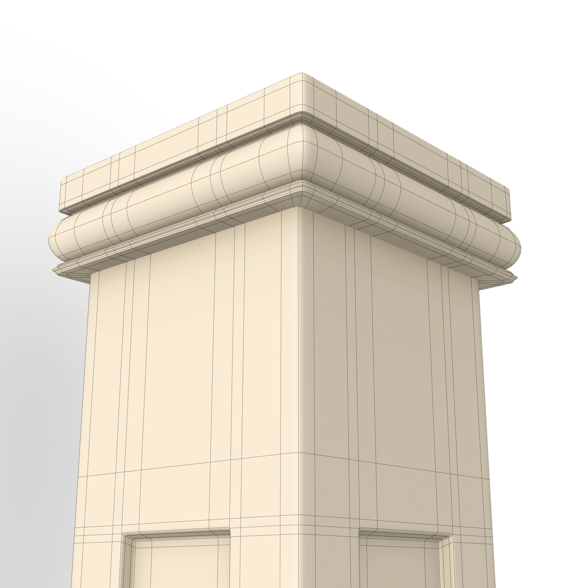 Furniture pillar 3D model_3