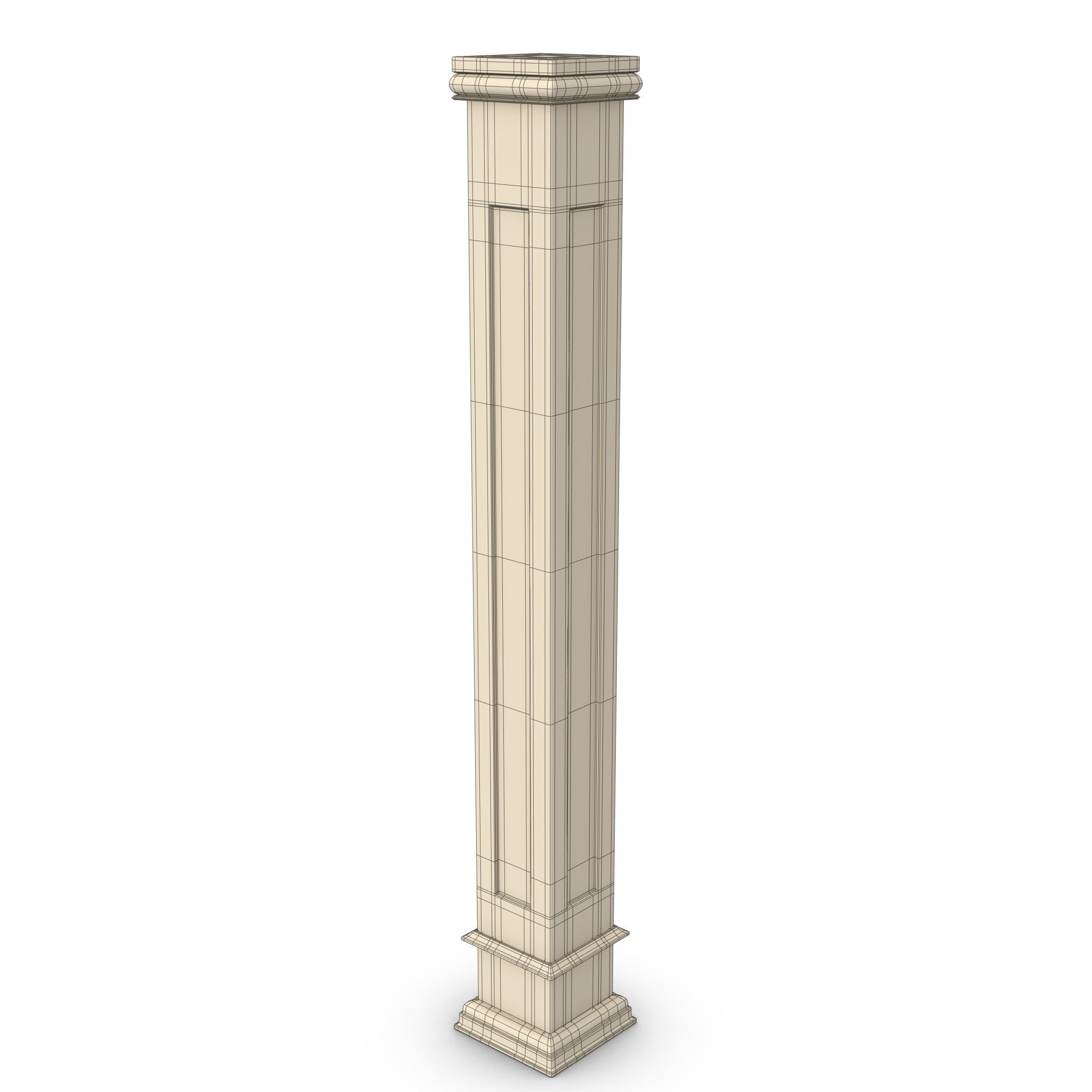 Furniture pillar 3D model_1
