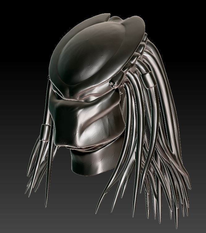 Predator Bust With Hair 35mb Free 3D print model_4