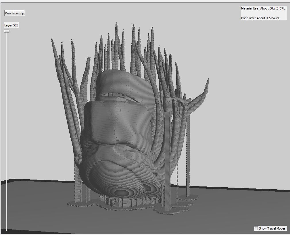 Predator Bust With Hair 35mb Free 3D print model_7