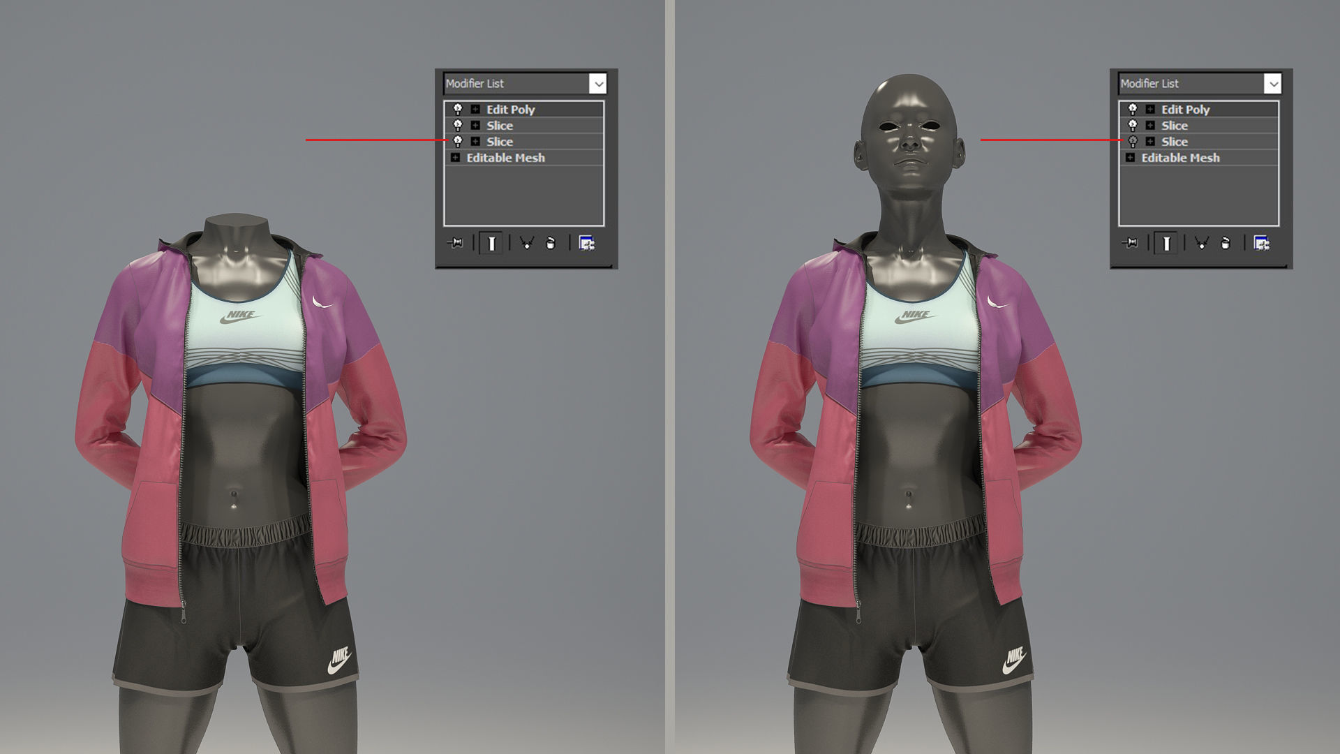 Woman mannequin Nike FULL PACK 3D model_4
