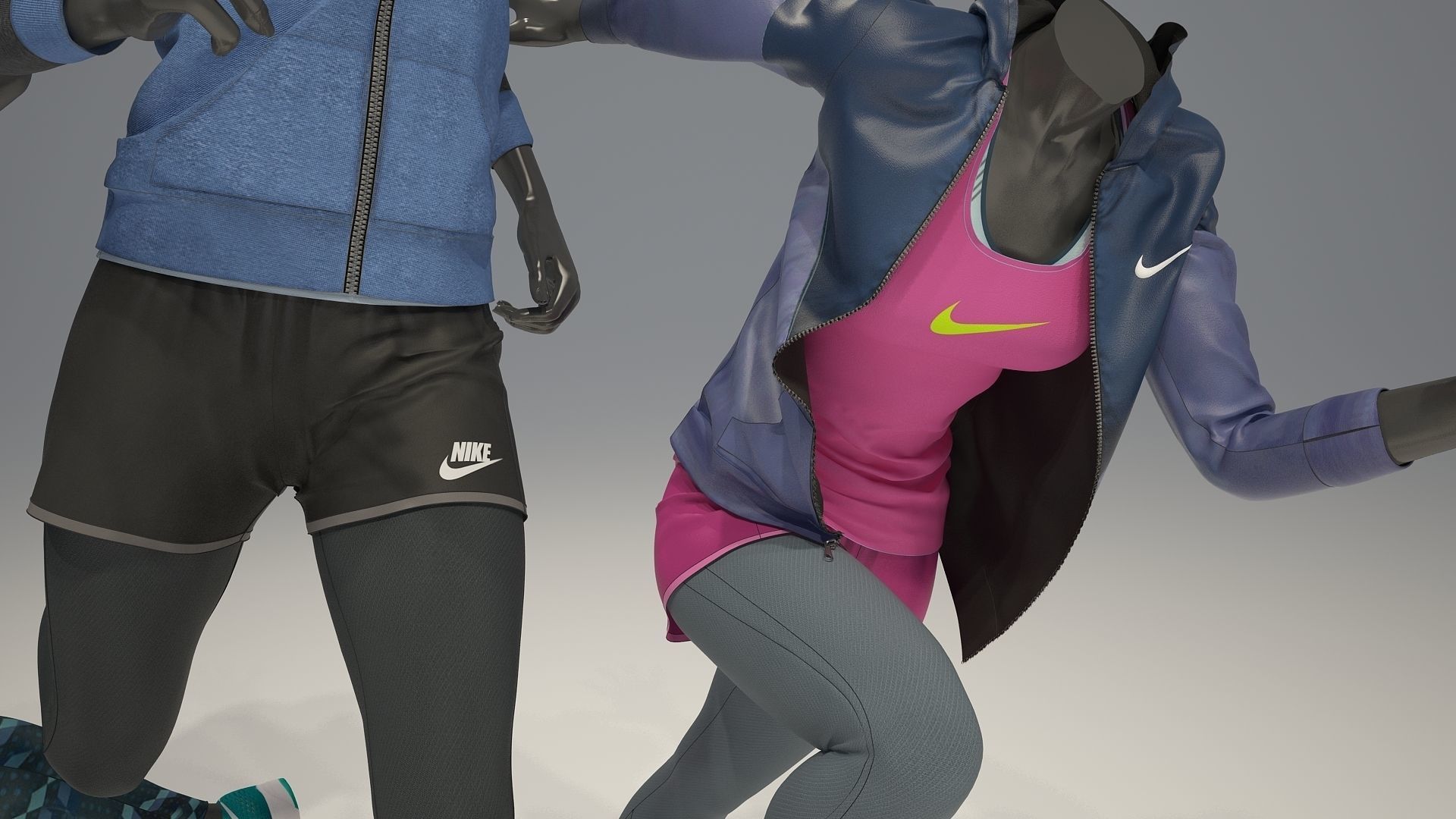 Woman mannequin Nike FULL PACK 3D model_17