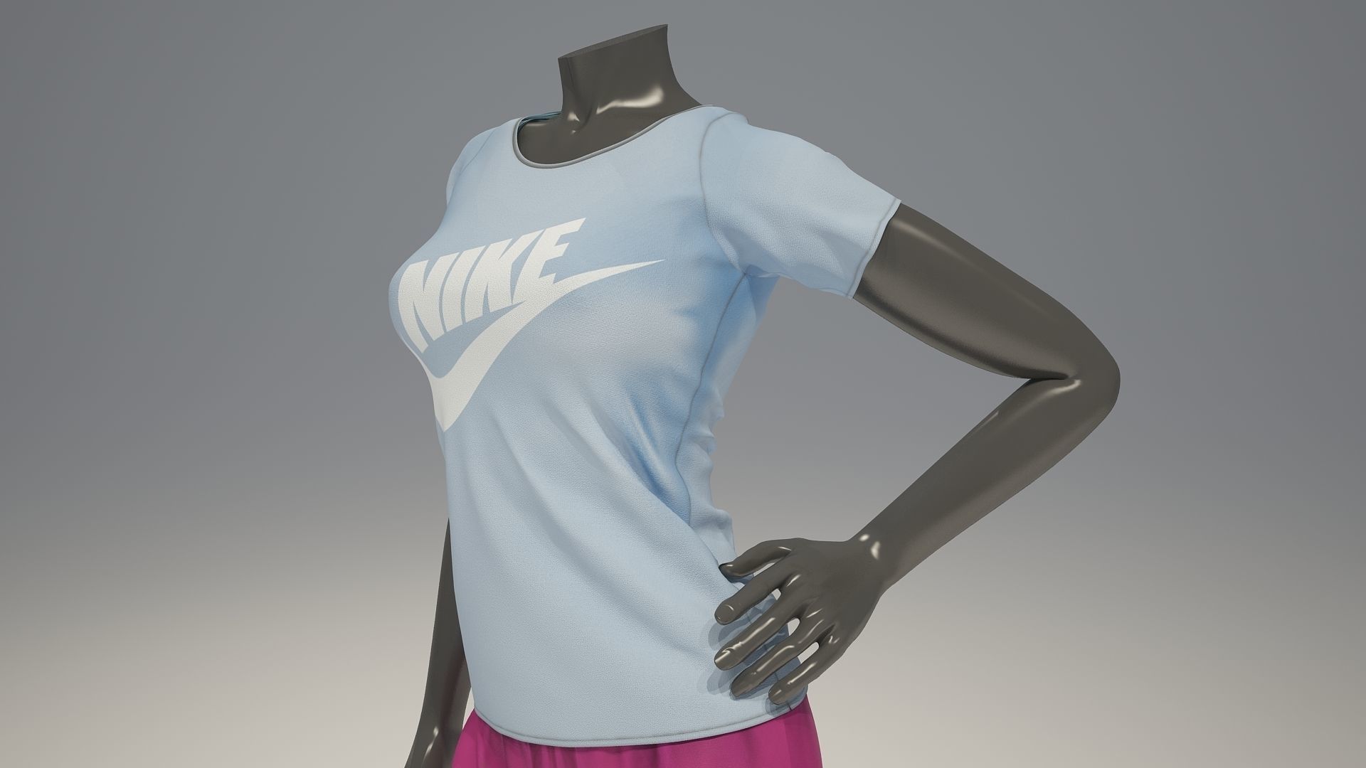 Woman mannequin Nike FULL PACK 3D model_12