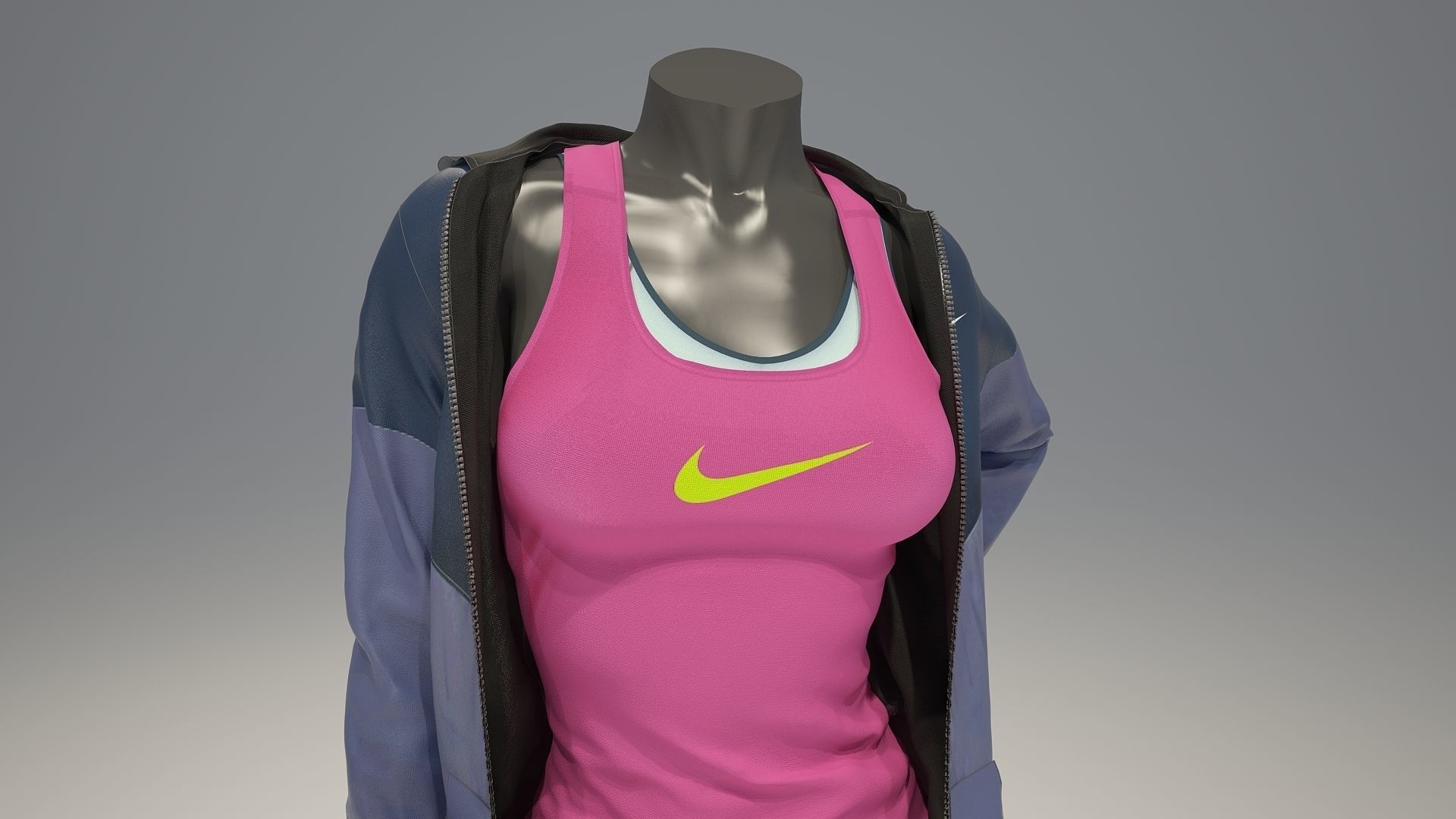 Woman mannequin Nike FULL PACK 3D model_10