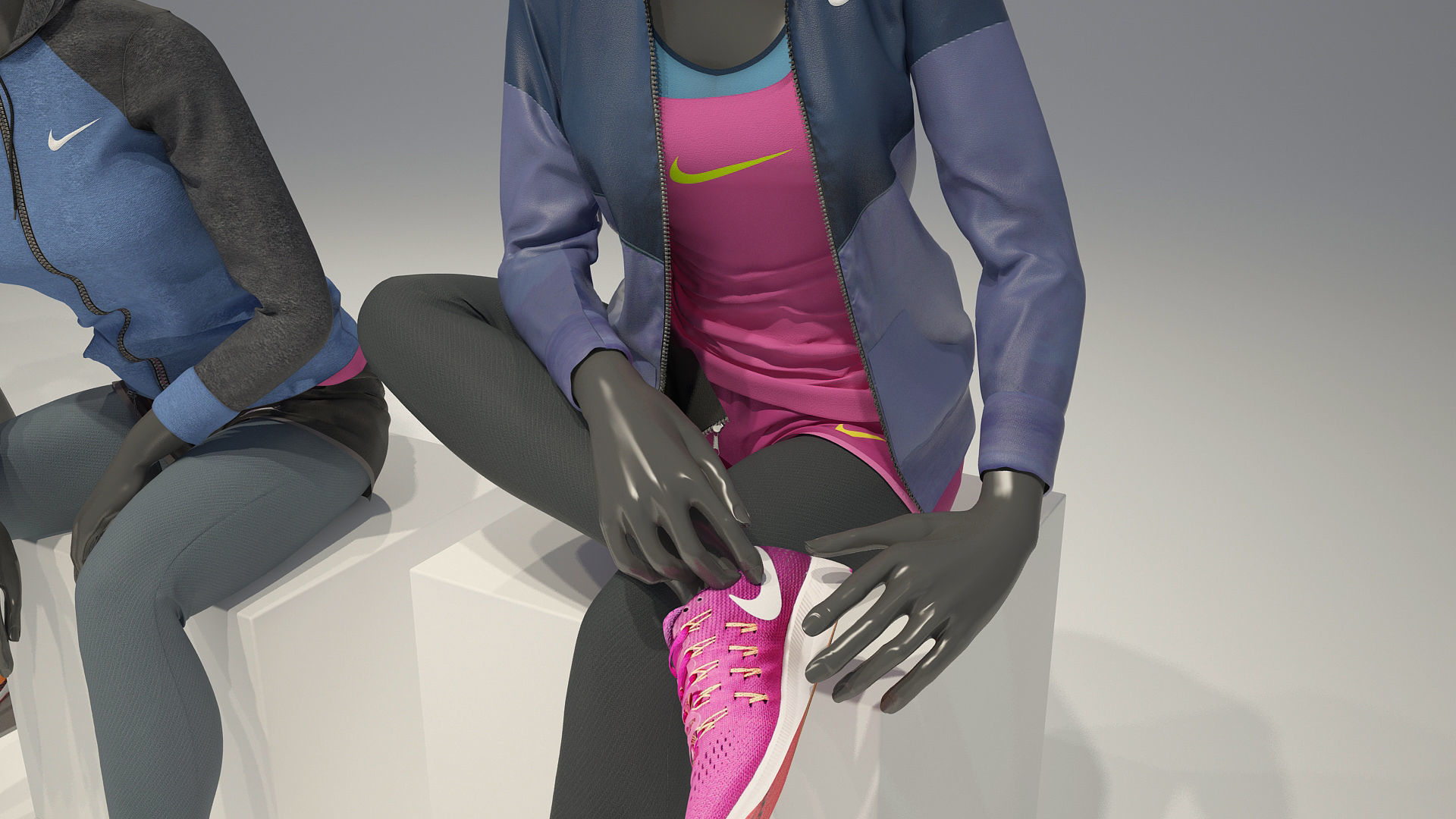 Woman mannequin Nike FULL PACK 3D model_14