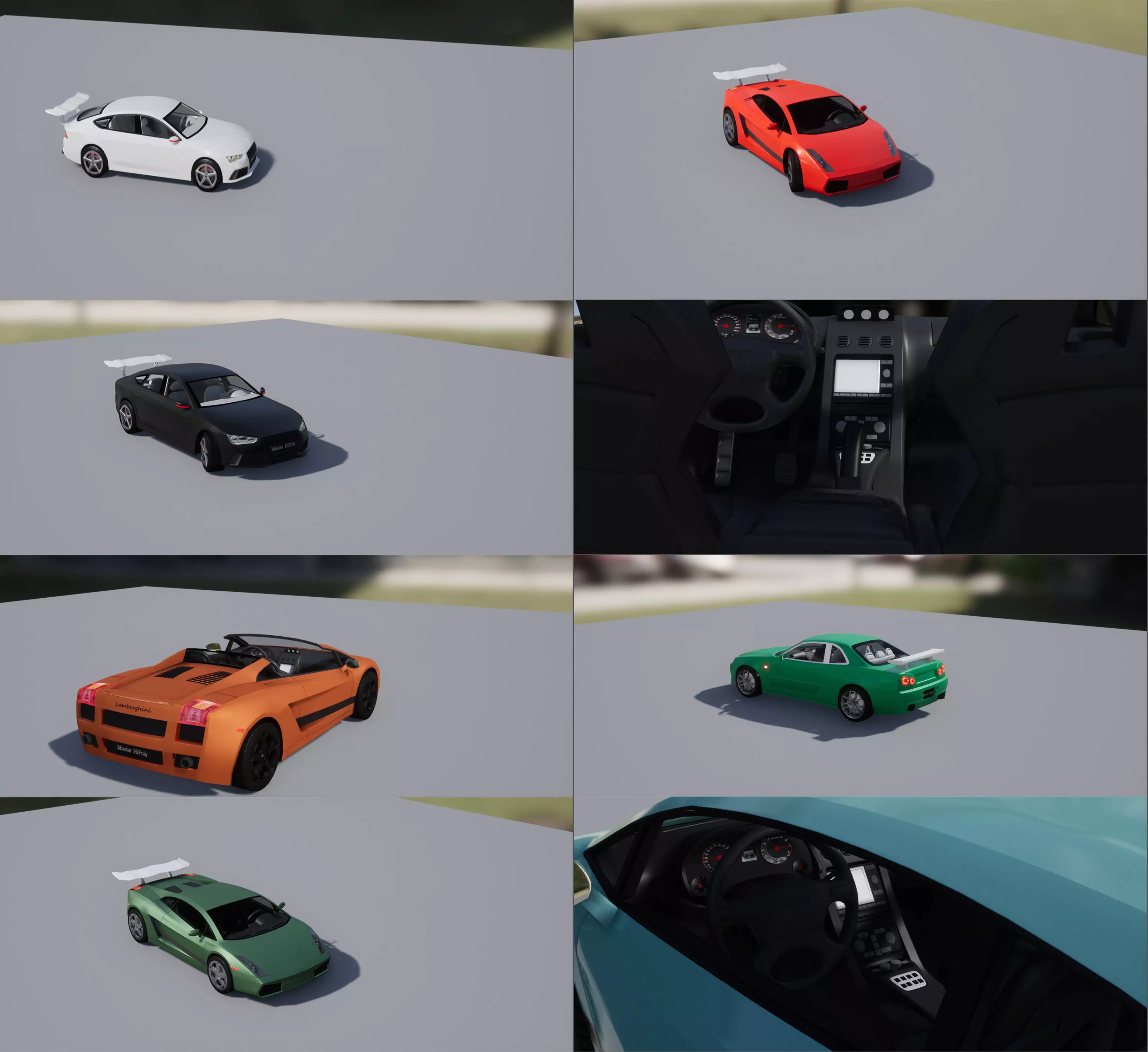 Advanced Race Car Pack 1 Unity Low-poly 3D model_0