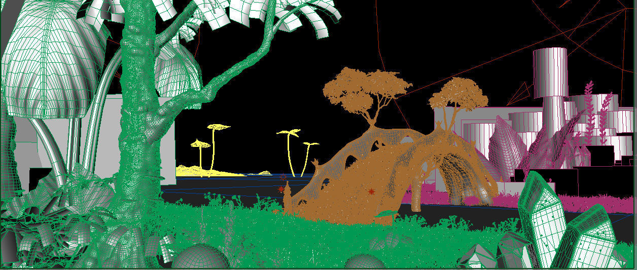 Cartoon forest Bridge Free 3D model_2