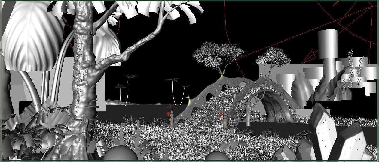 Cartoon forest Bridge Free 3D model_1