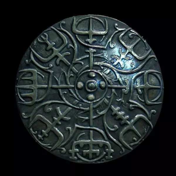 Viking shield 8 Low-poly 3D model