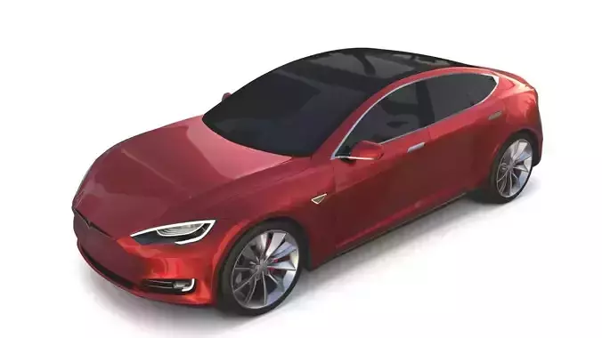 Tesla Model S 2016 Red 3D model
