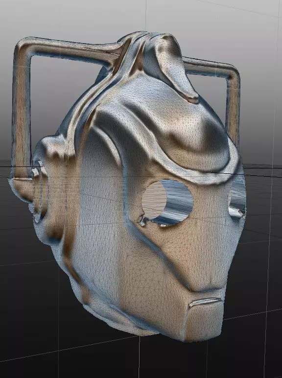 Cyberman Head Sculpted Free 3D print model_0