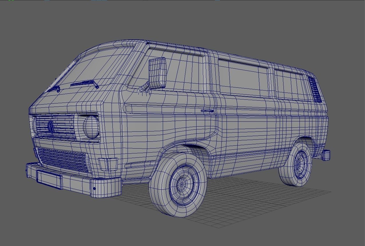 VW T3 Syncro - Offroad Car - Volkswagen Transporter 1990 3D model_3