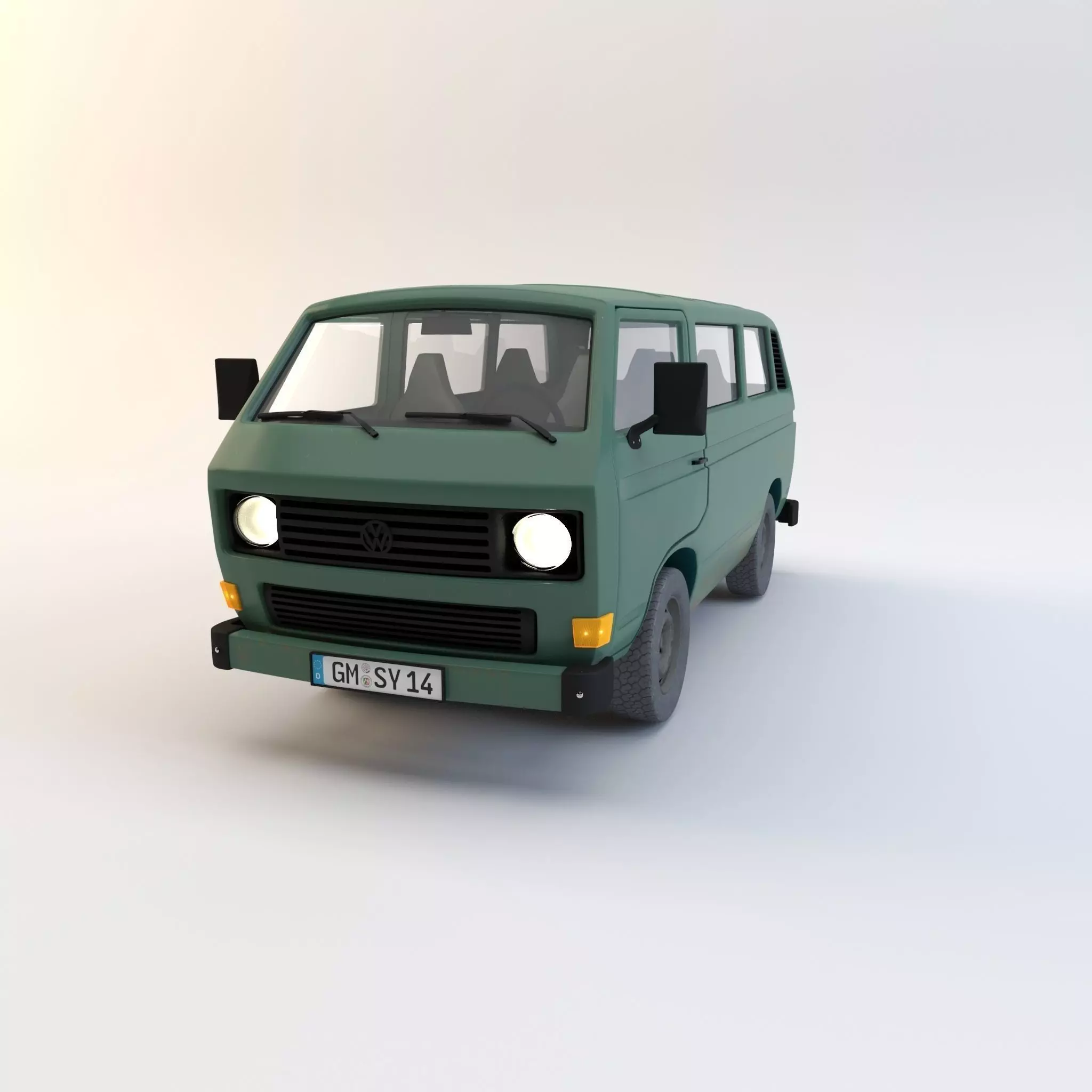 VW T3 Syncro - Offroad Car - Volkswagen Transporter 1990 3D model_0