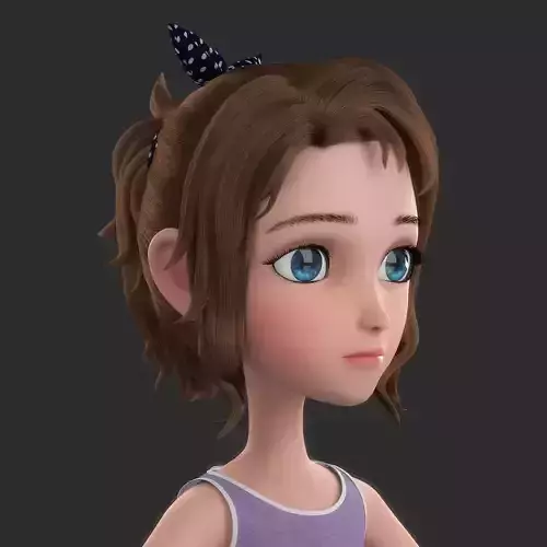 Cartoon Girl 3D model Cartoon Girl 3D model
