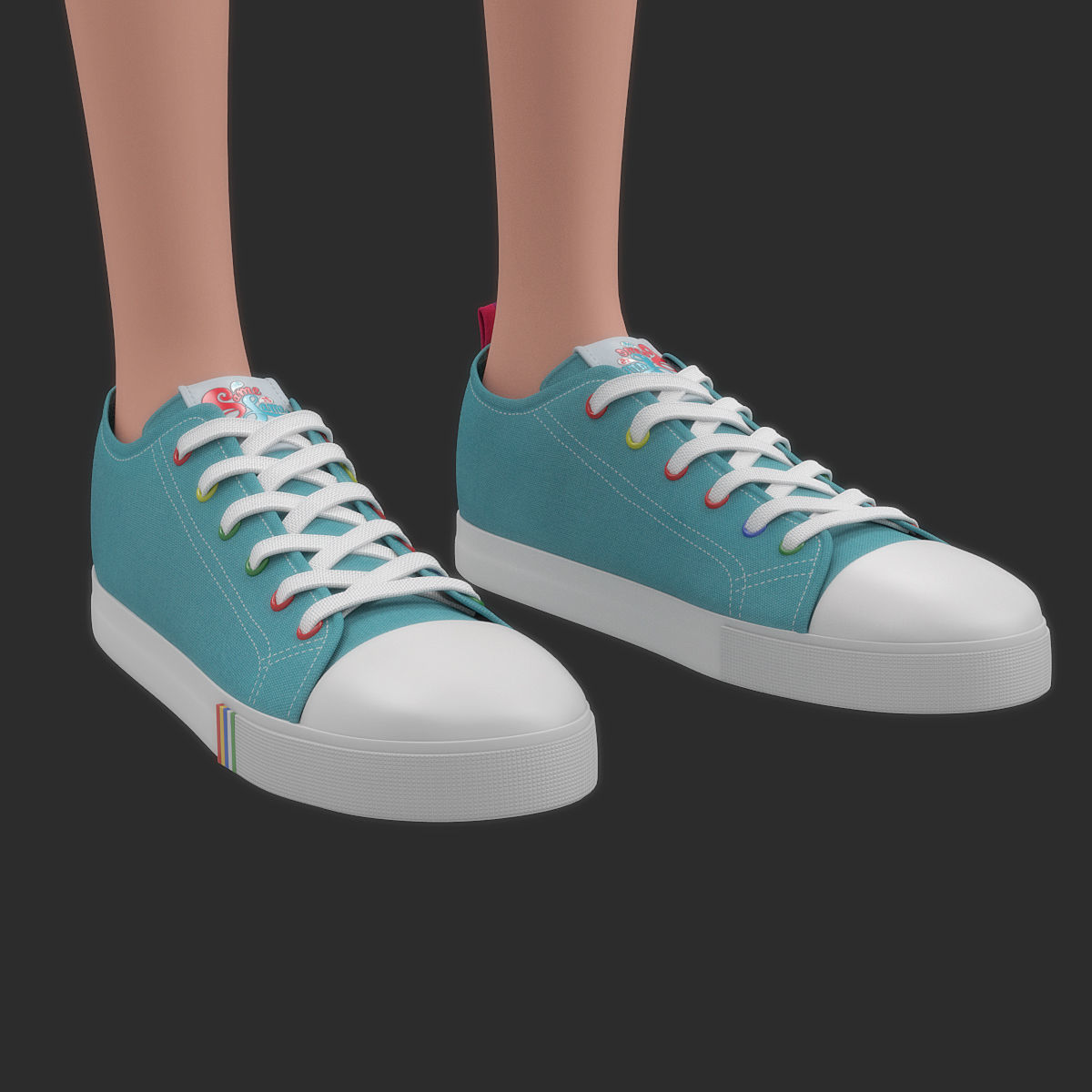 Cartoon Girl 3D model_16