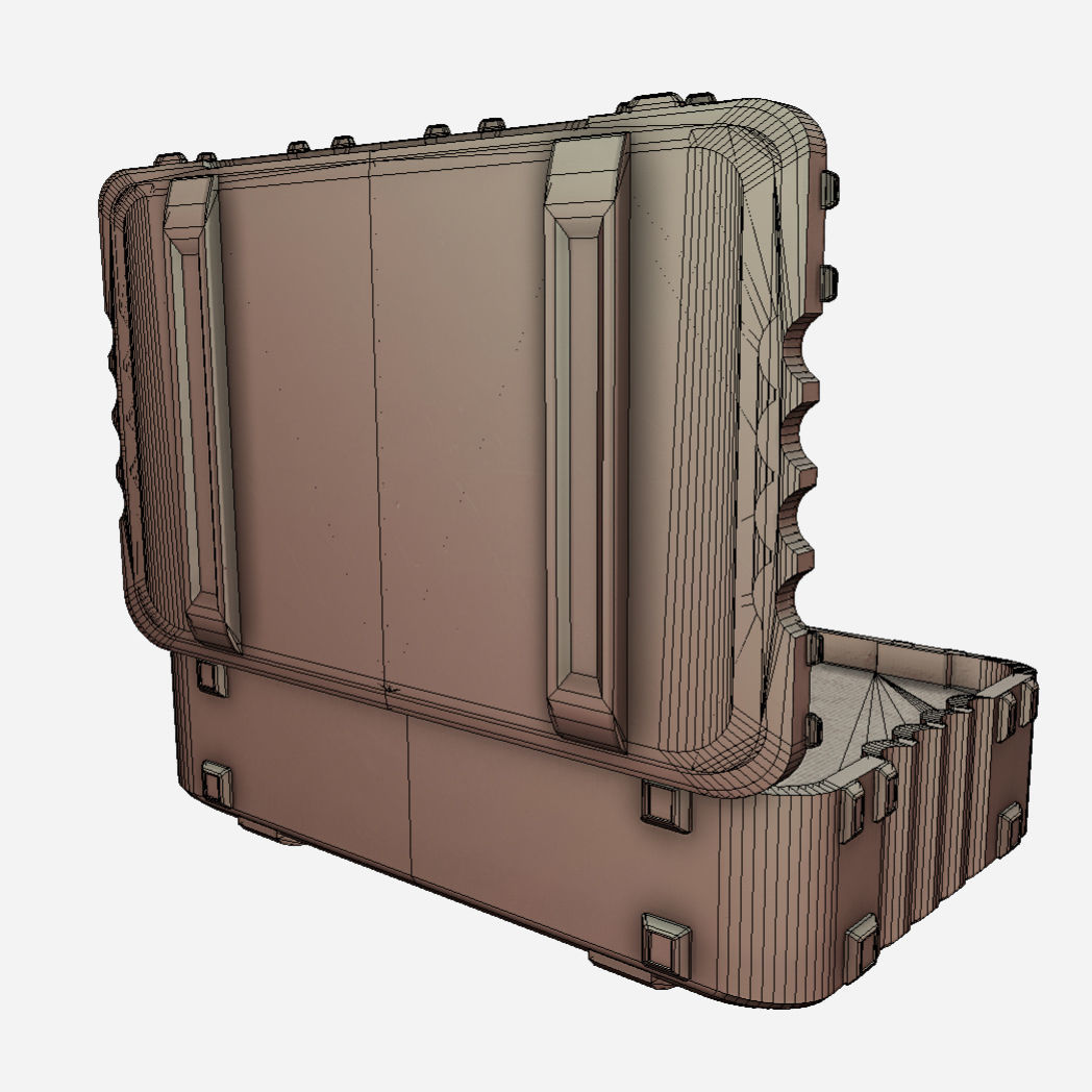 Military Pelican Case Low-poly 3D model_6
