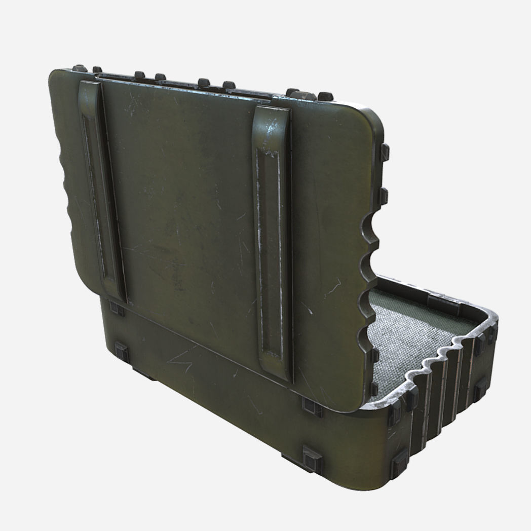 Military Pelican Case Low-poly 3D model_2