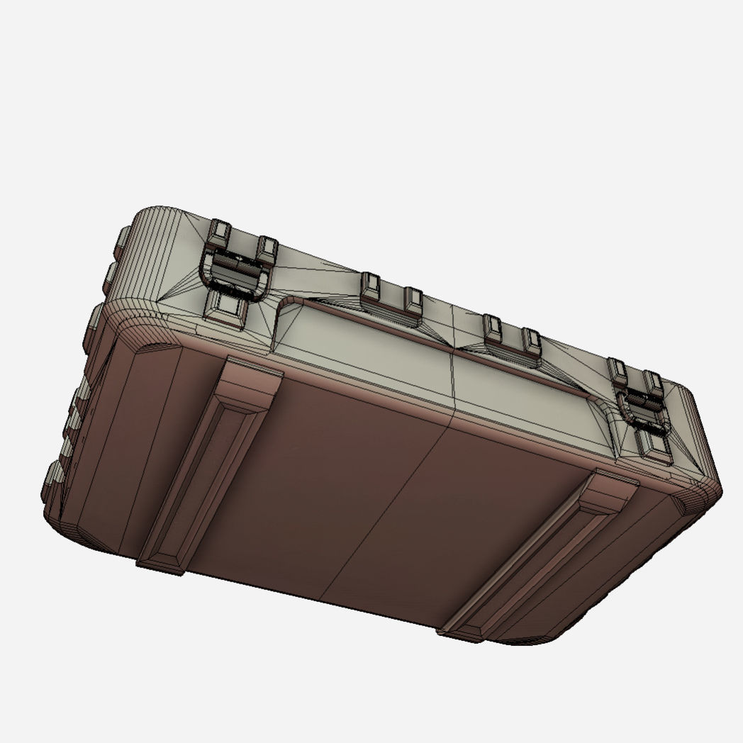 Military Pelican Case Low-poly 3D model_5