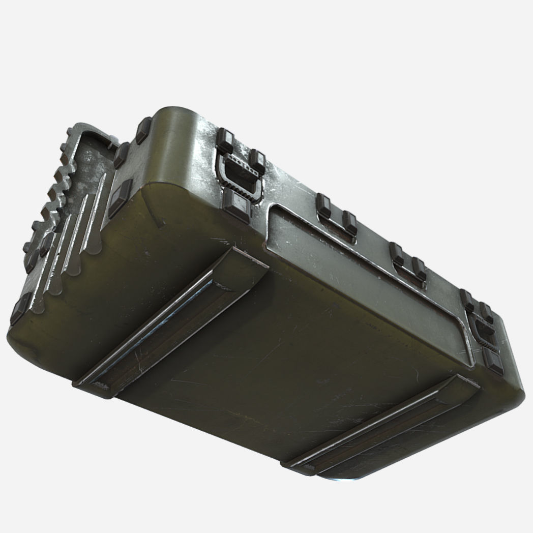 Military Pelican Case Low-poly 3D model_1