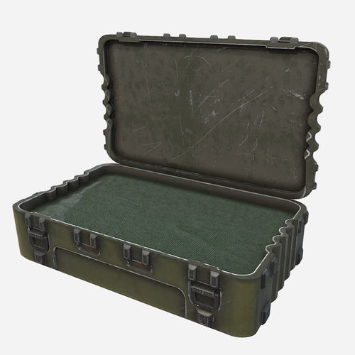 Military Pelican Case Low-poly 3D model