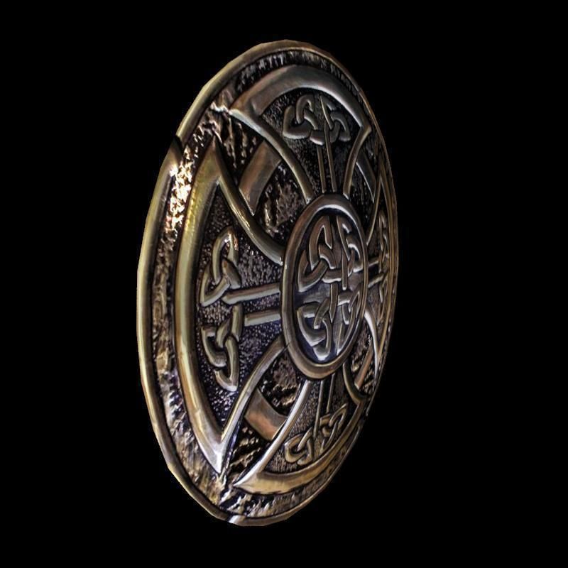 Celtic shield Low-poly 3D model_4