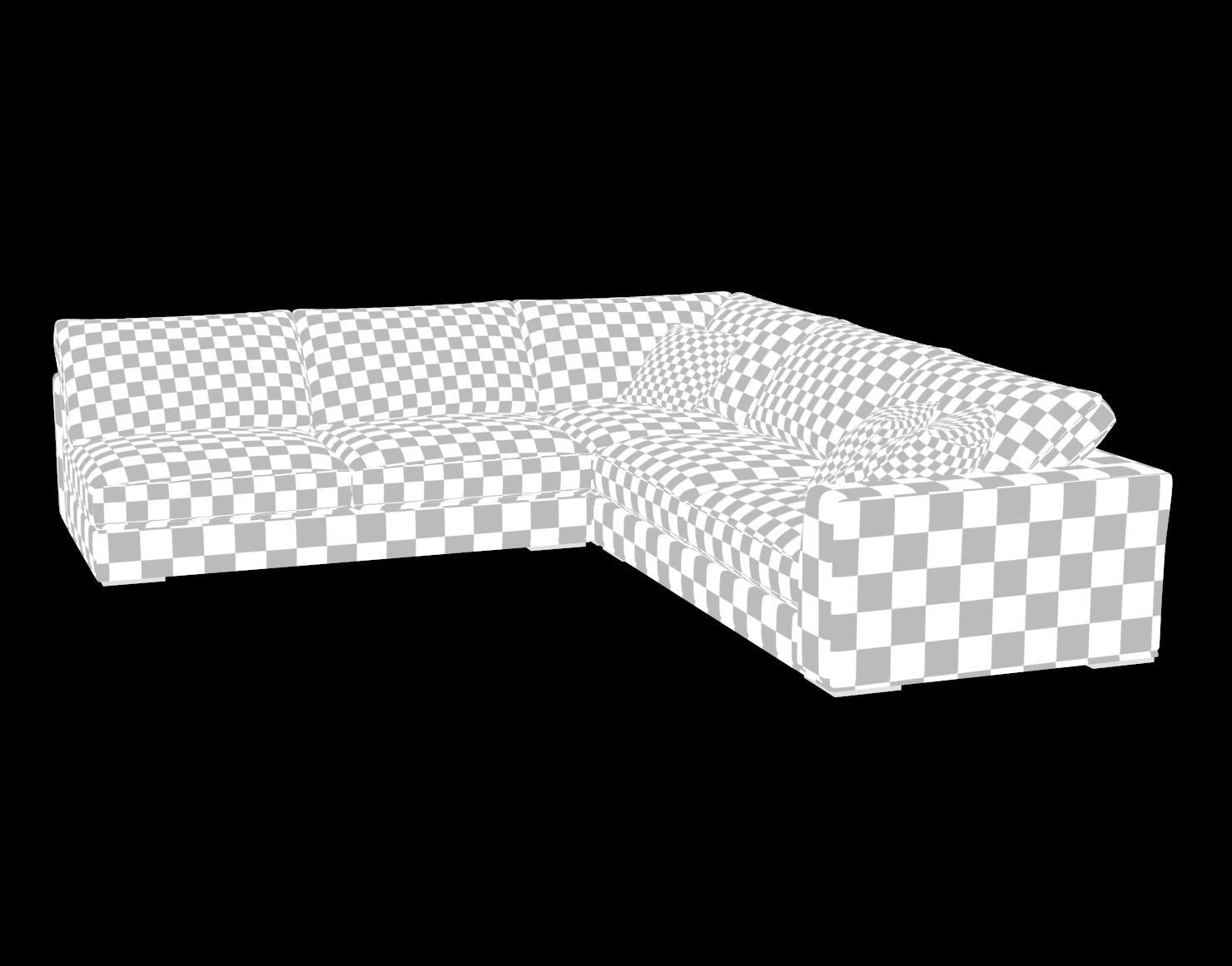 Longhi Alfred Sectional Sofa 3D model_7