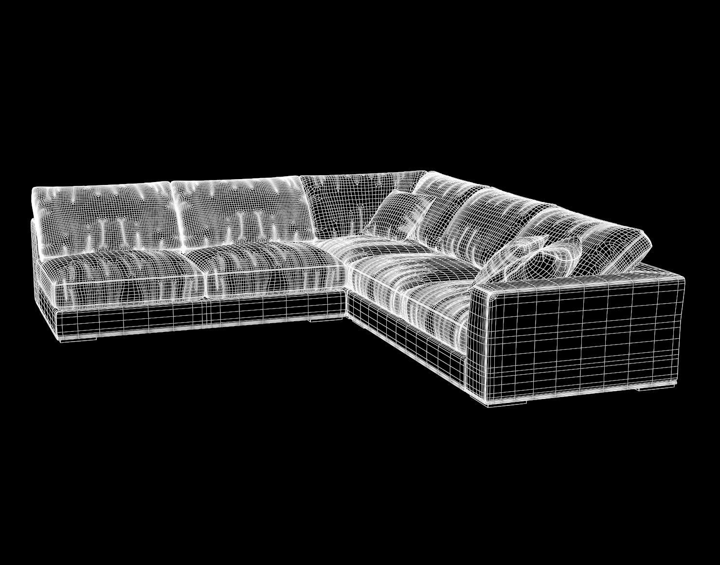 Longhi Alfred Sectional Sofa 3D model_5