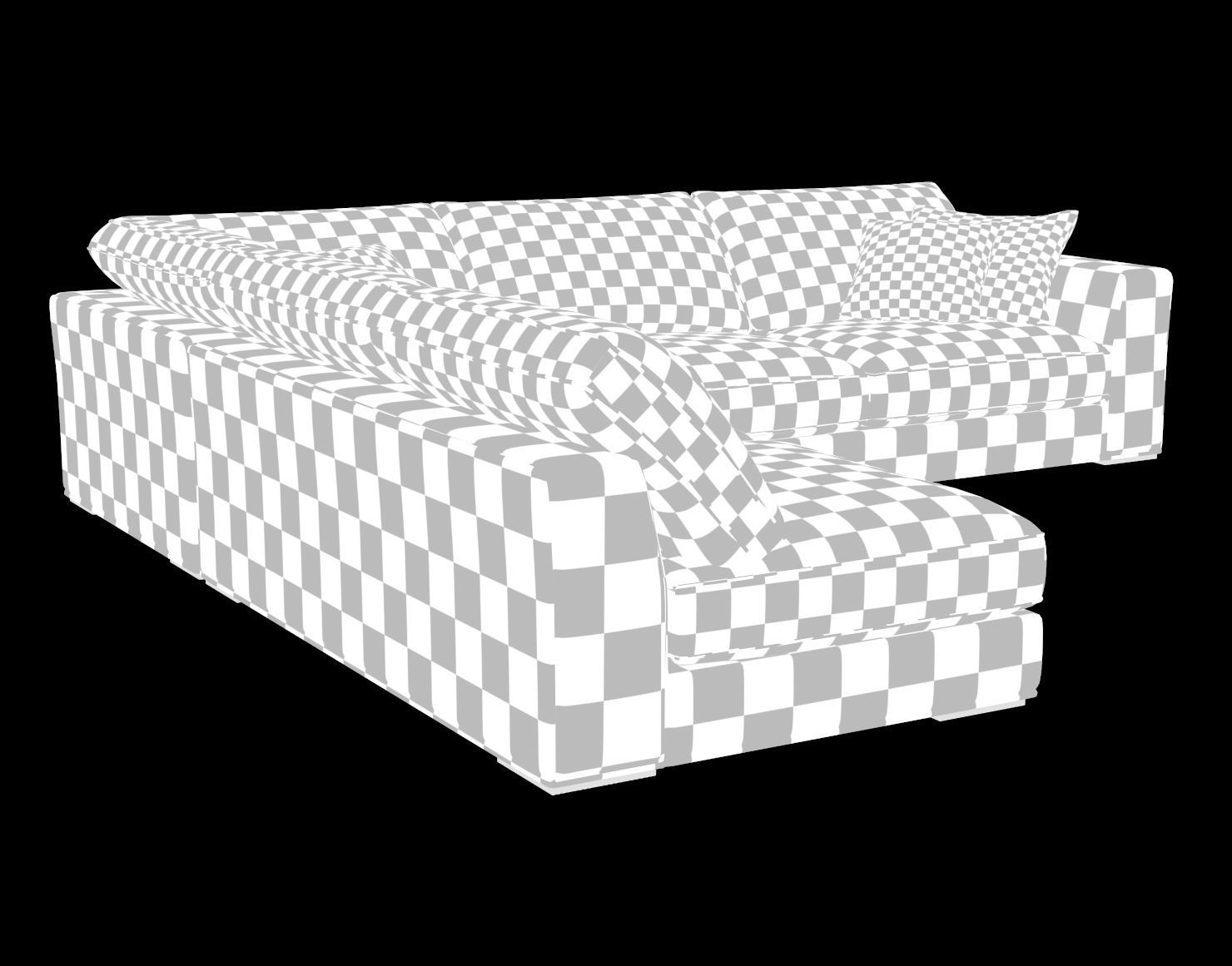 Longhi Alfred Sectional Sofa 3D model_8