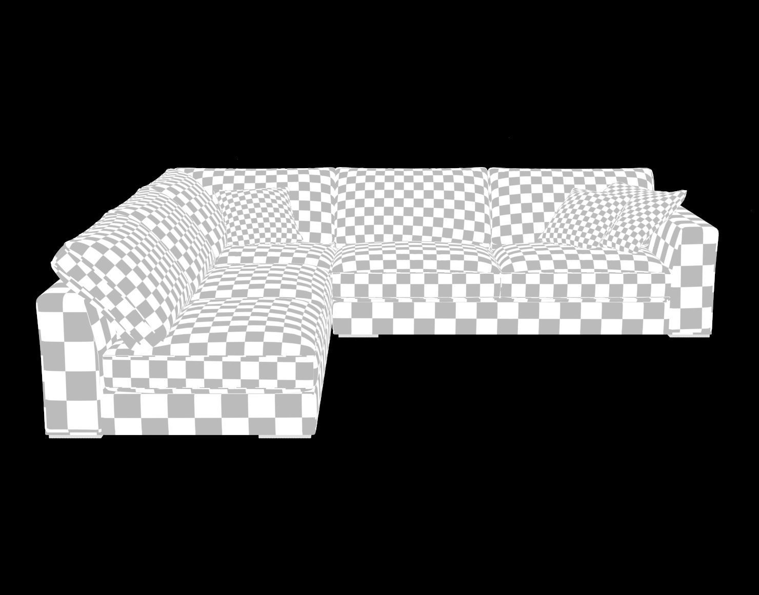 Longhi Alfred Sectional Sofa 3D model_6