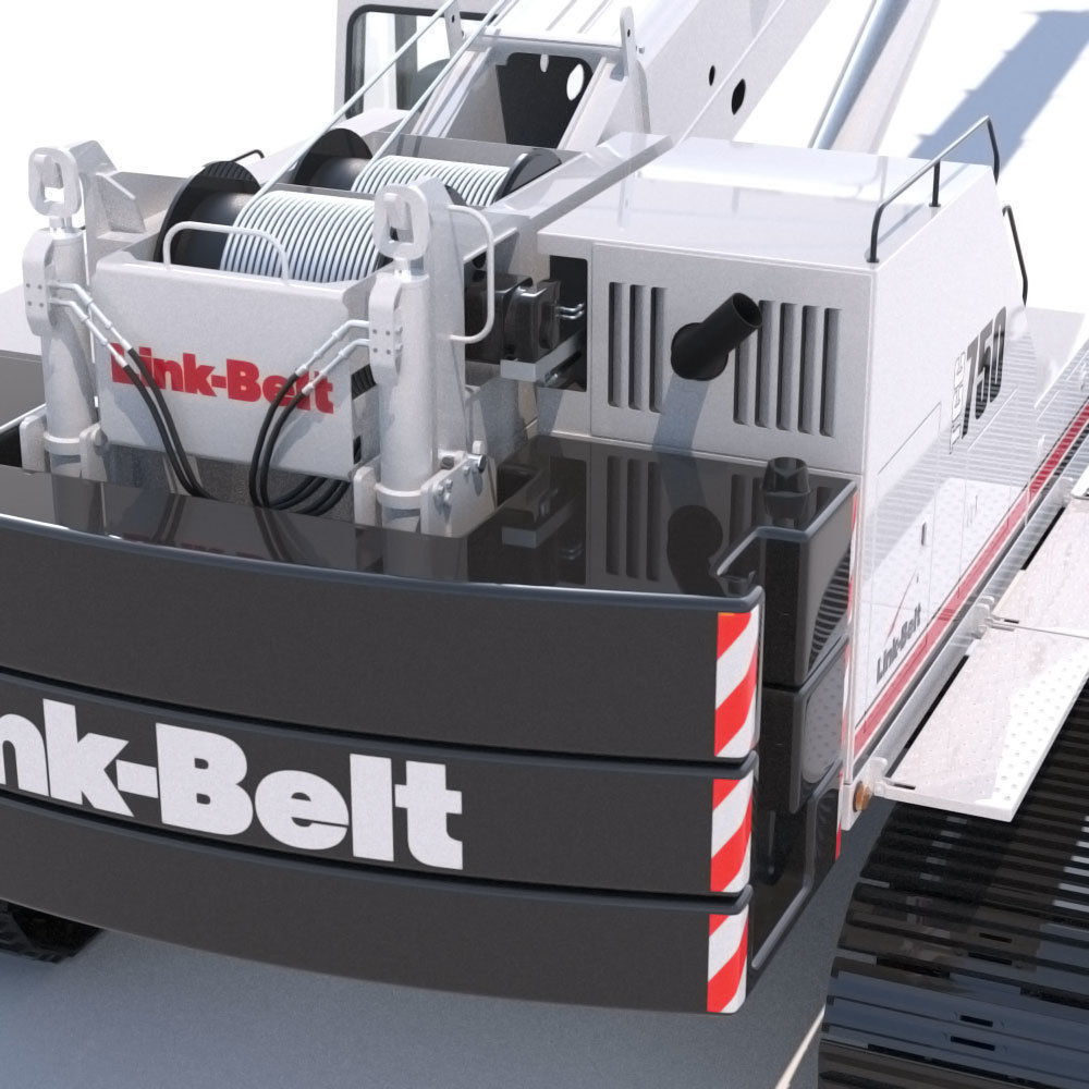 Link Belt TCC-750 Telescopic Crawler Crane 3D model_12