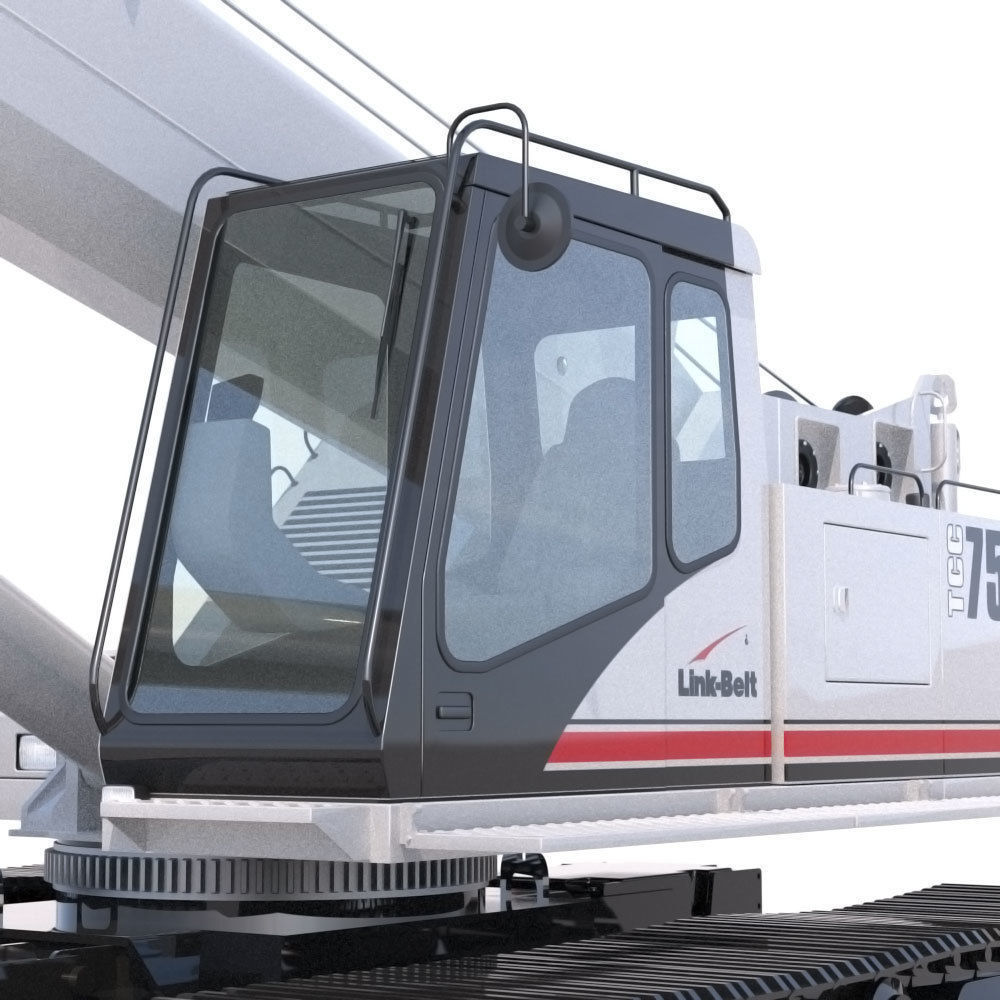 Link Belt TCC-750 Telescopic Crawler Crane 3D model_9