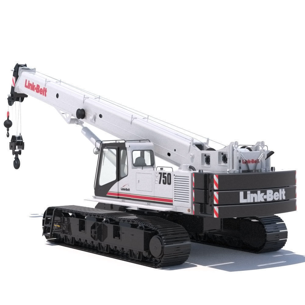 Link Belt TCC-750 Telescopic Crawler Crane 3D model_2
