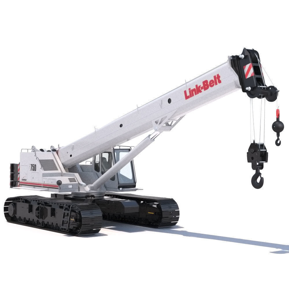 Link Belt TCC-750 Telescopic Crawler Crane 3D model_4
