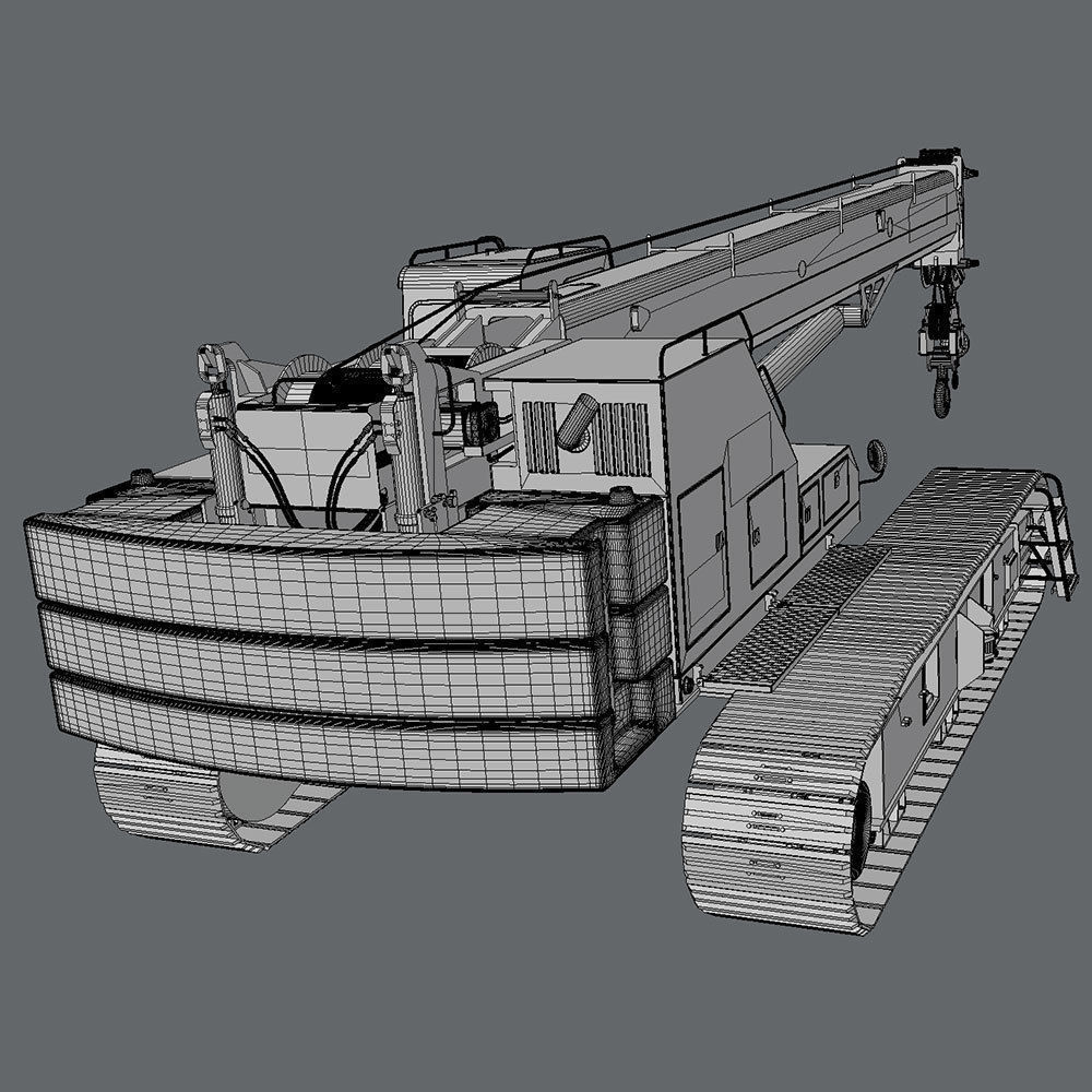 Link Belt TCC-750 Telescopic Crawler Crane 3D model_6