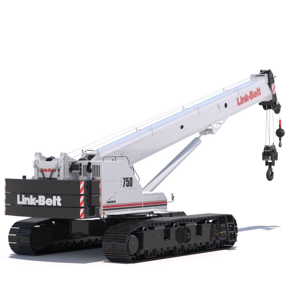 Link Belt TCC-750 Telescopic Crawler Crane 3D model_3