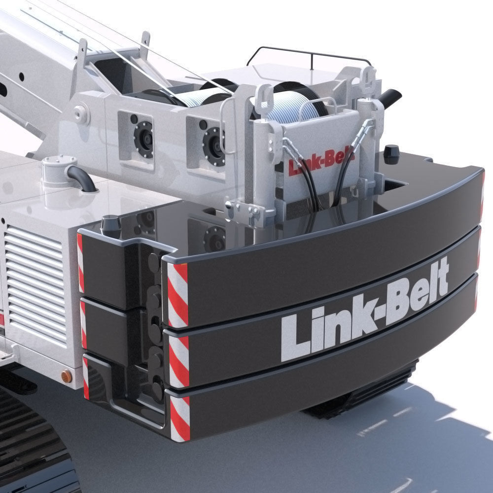 Link Belt TCC-750 Telescopic Crawler Crane 3D model_11
