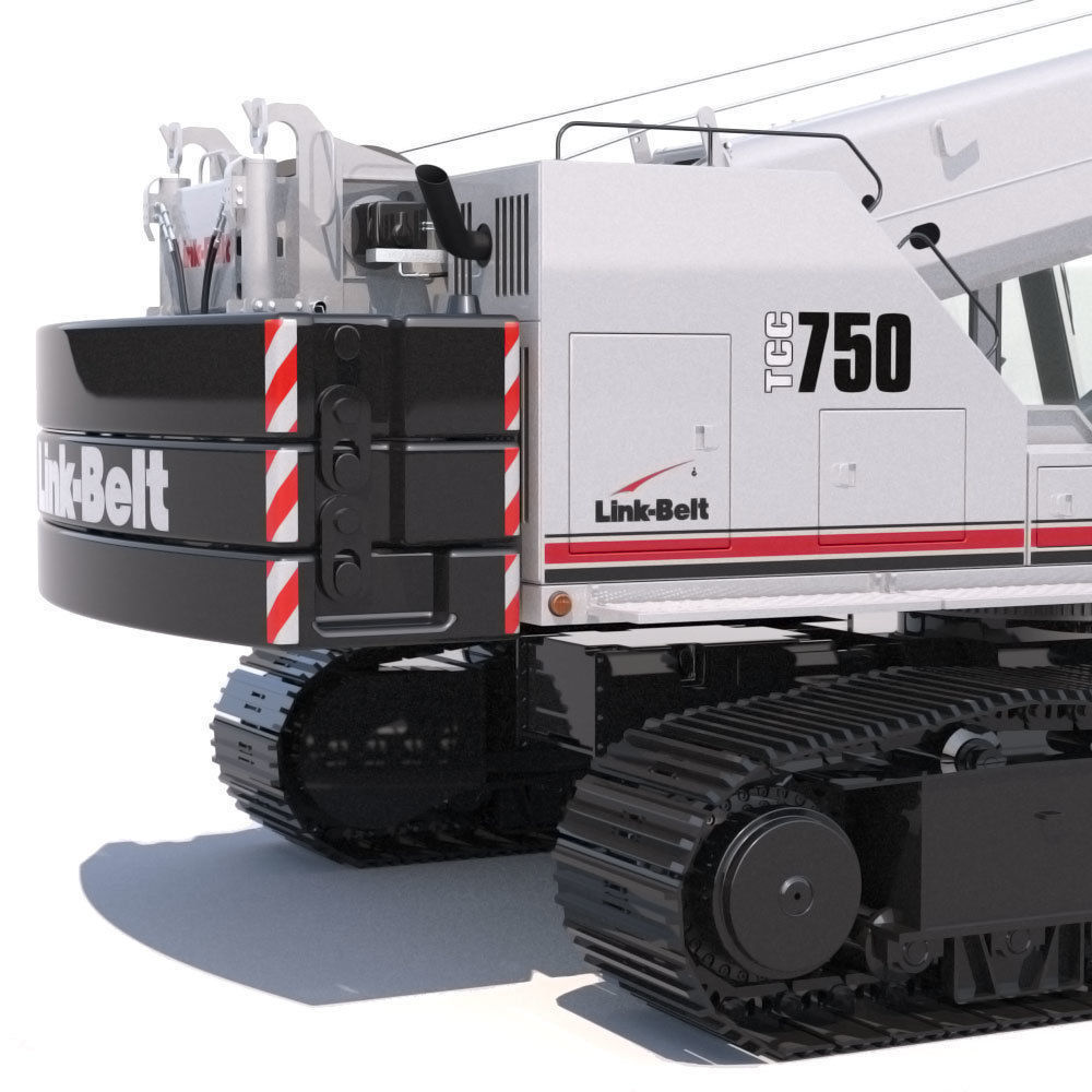 Link Belt TCC-750 Telescopic Crawler Crane 3D model_13