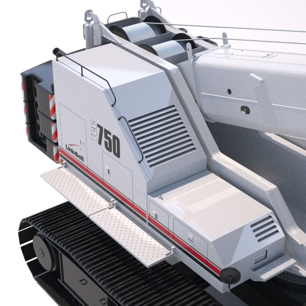Link Belt TCC-750 Telescopic Crawler Crane 3D model_15