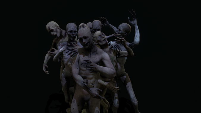 Horror Corpses Low-poly 3D model
