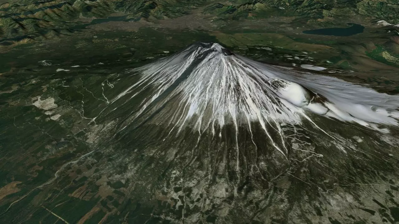 Mount Fuji Japan 3D model_0