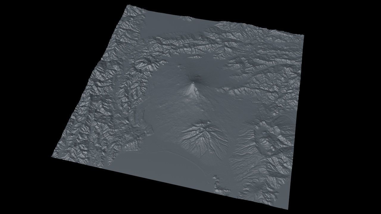 Mount Fuji Japan 3D model_9