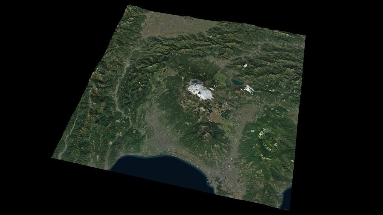 Mount Fuji Japan 3D model_2
