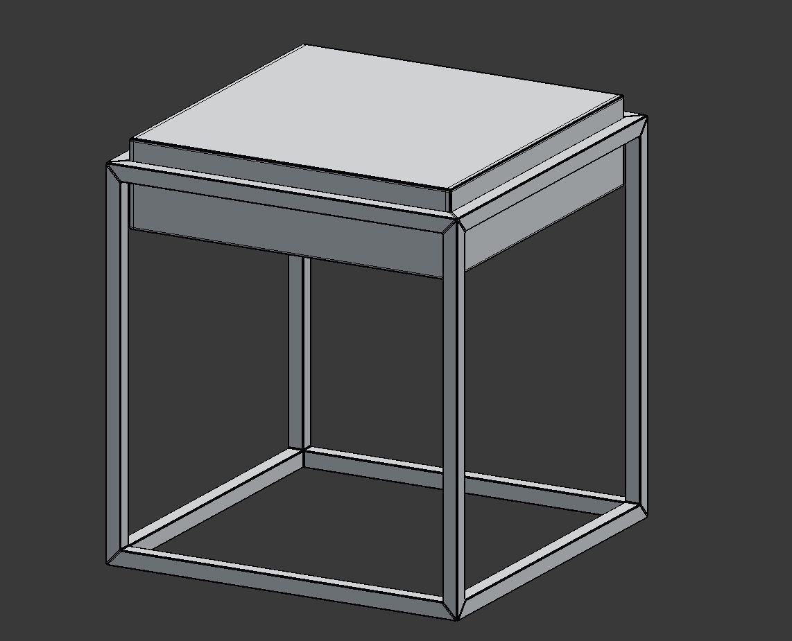 Modern Nightstand 3D model_6