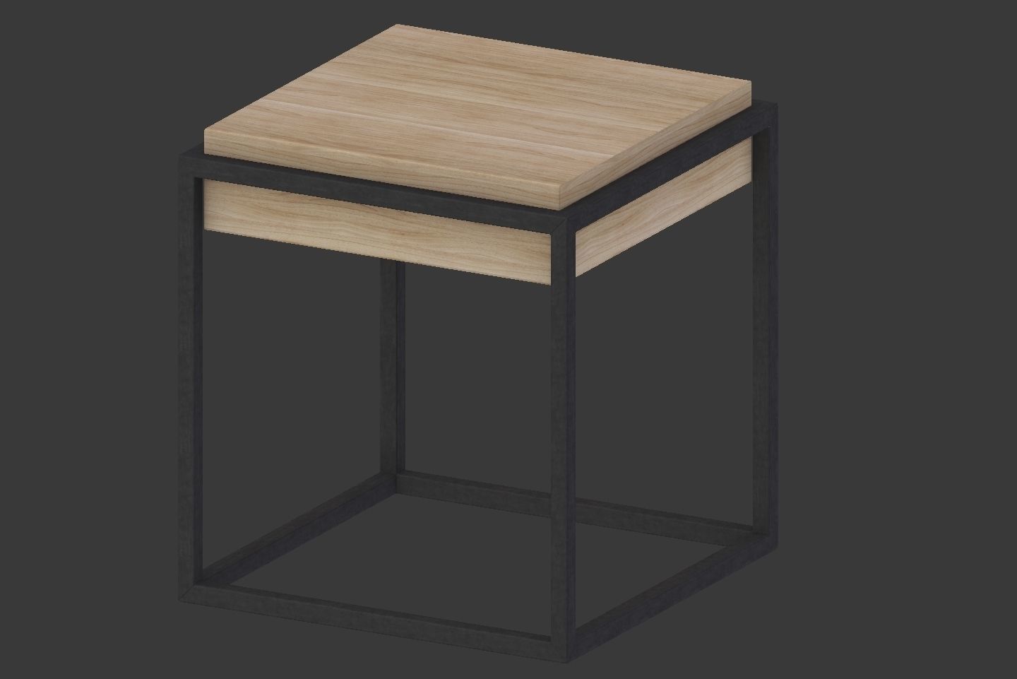 Modern Nightstand 3D model_2