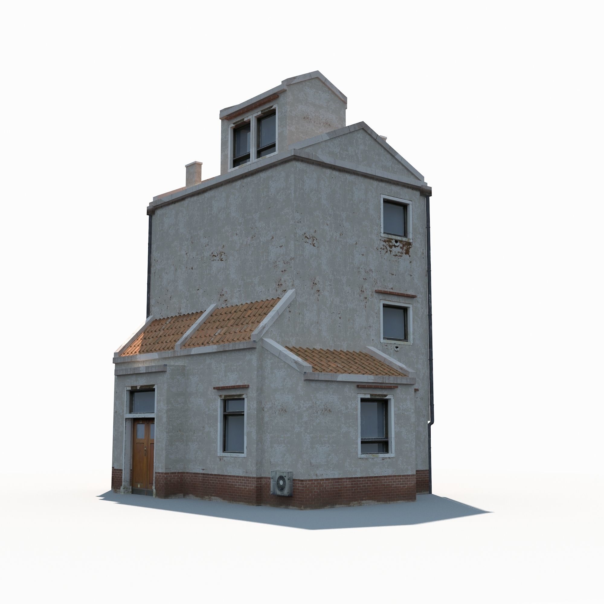 Old Building 186 Low Poly Low-poly 3D model_7