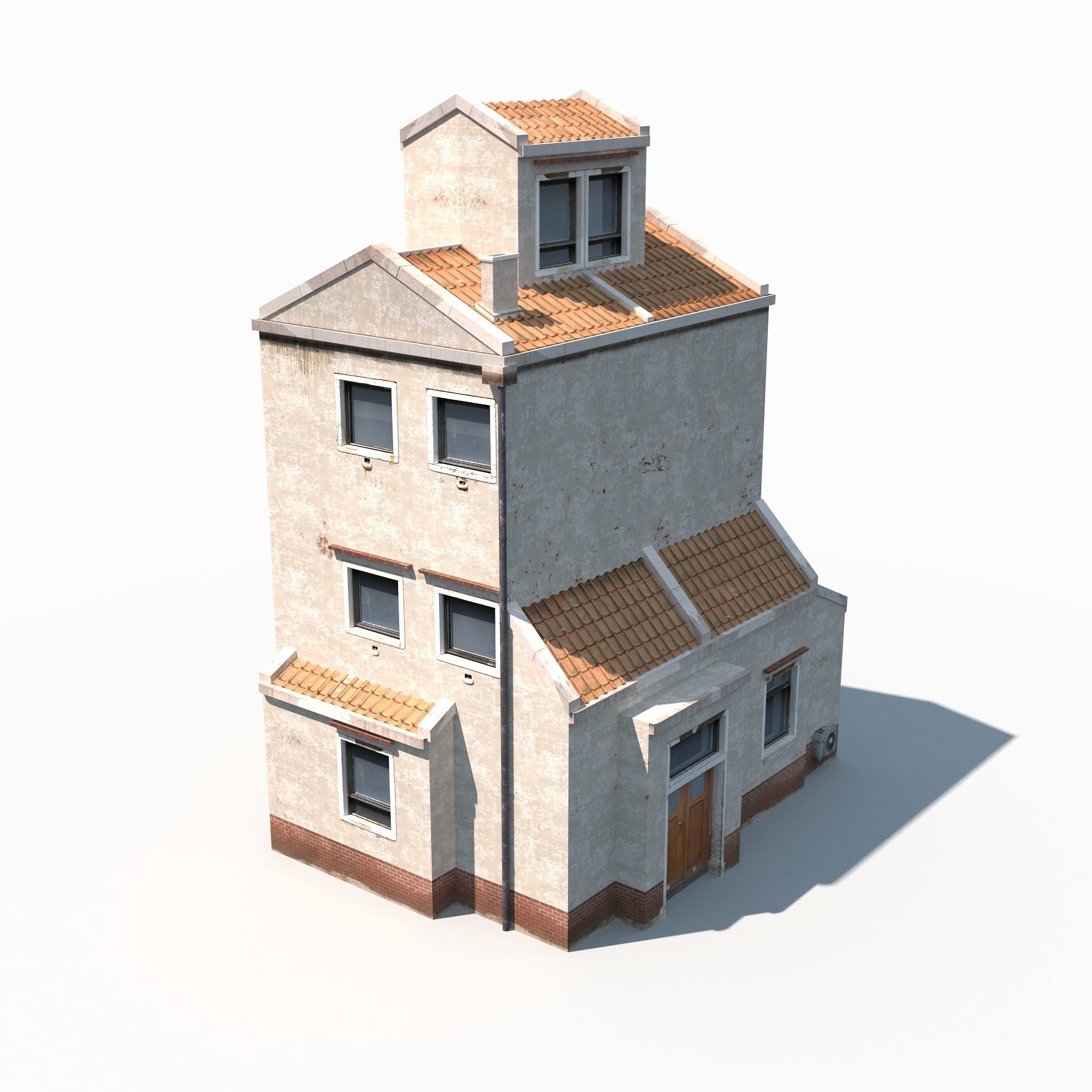 Old Building 186 Low Poly Low-poly 3D model_6