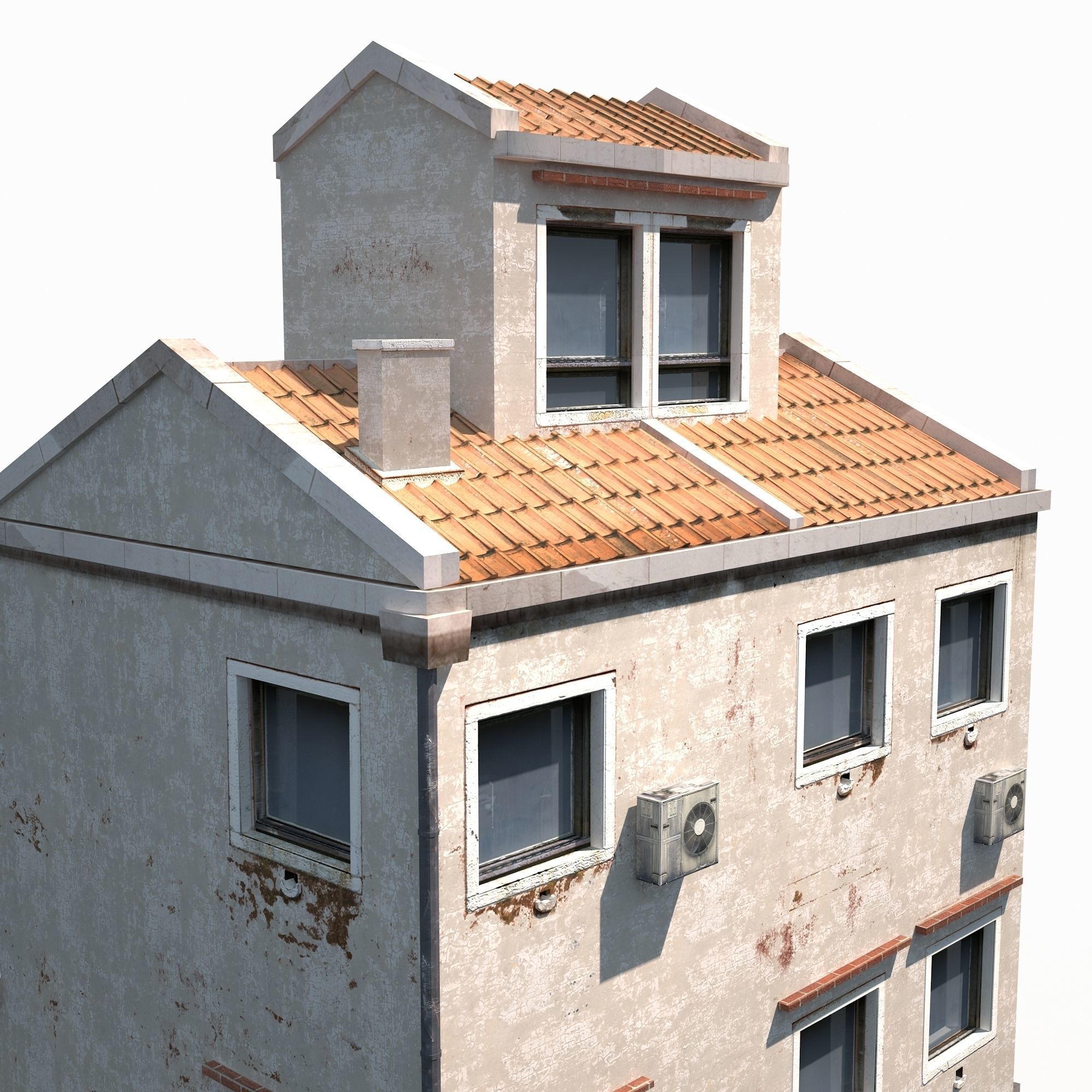 Old Building 186 Low Poly Low-poly 3D model_1