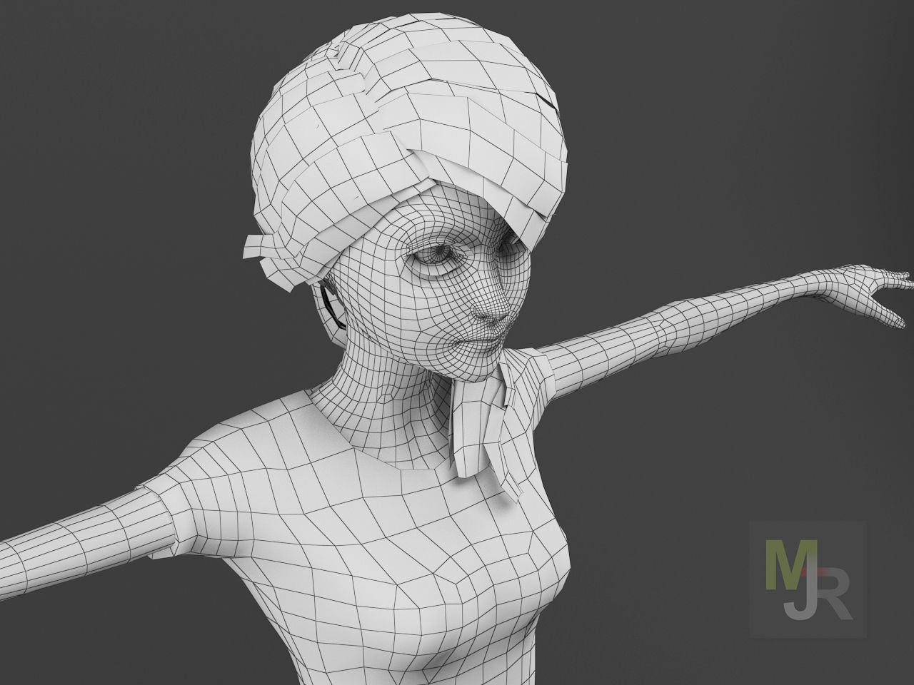 Female Toon Motion Pack Low-poly 3D model_27
