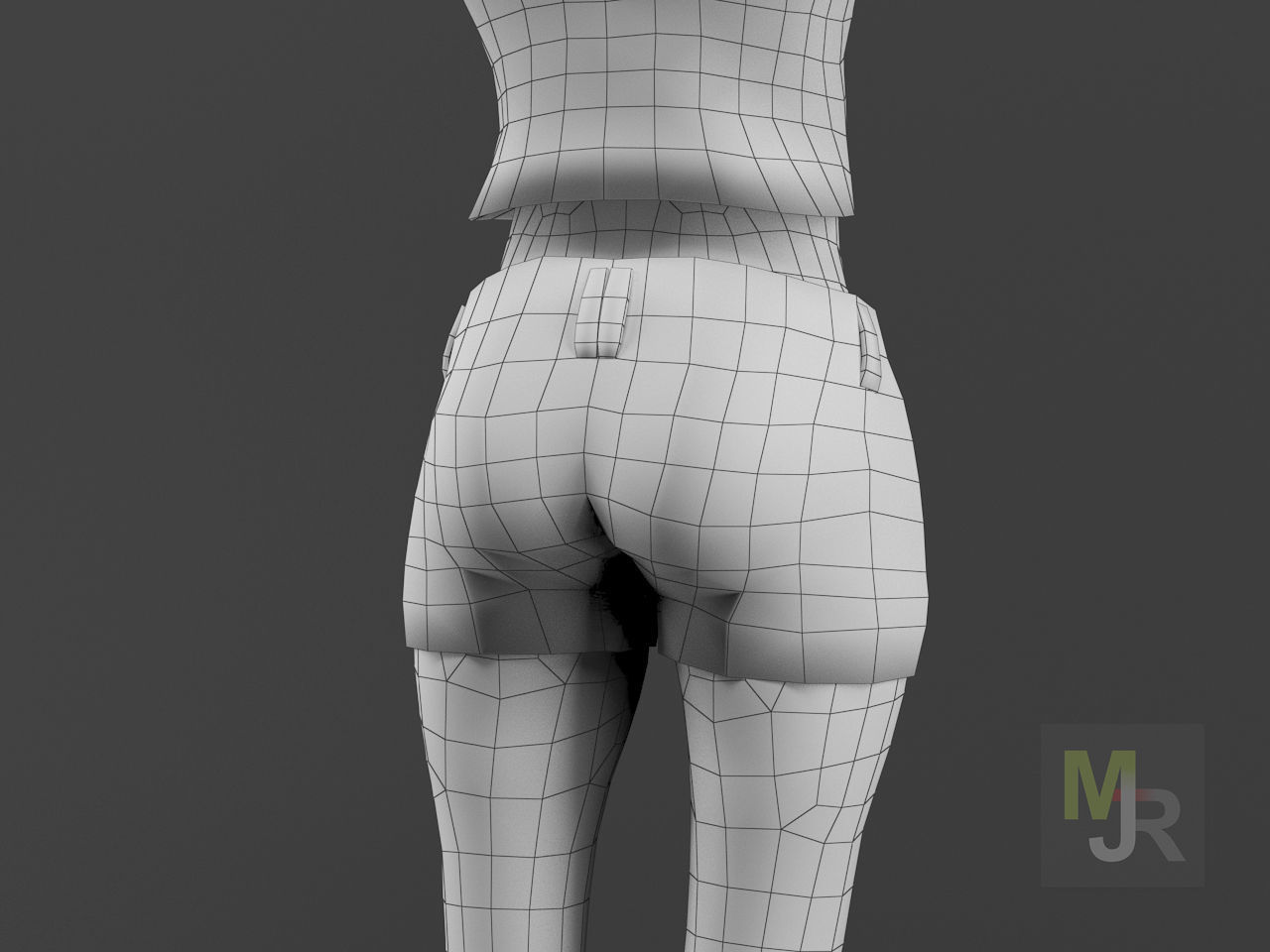 Female Toon Motion Pack Low-poly 3D model_33